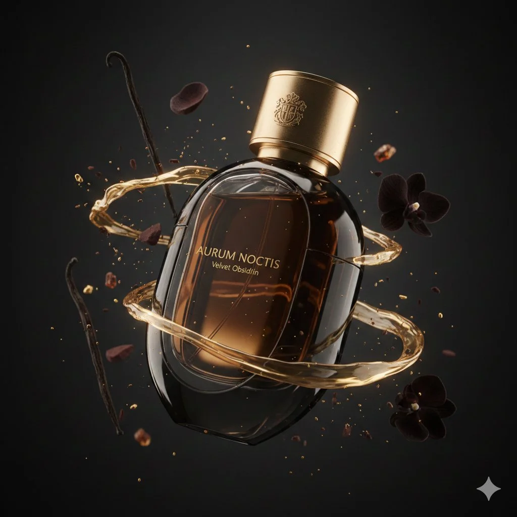Golden perfume swirl by Meem